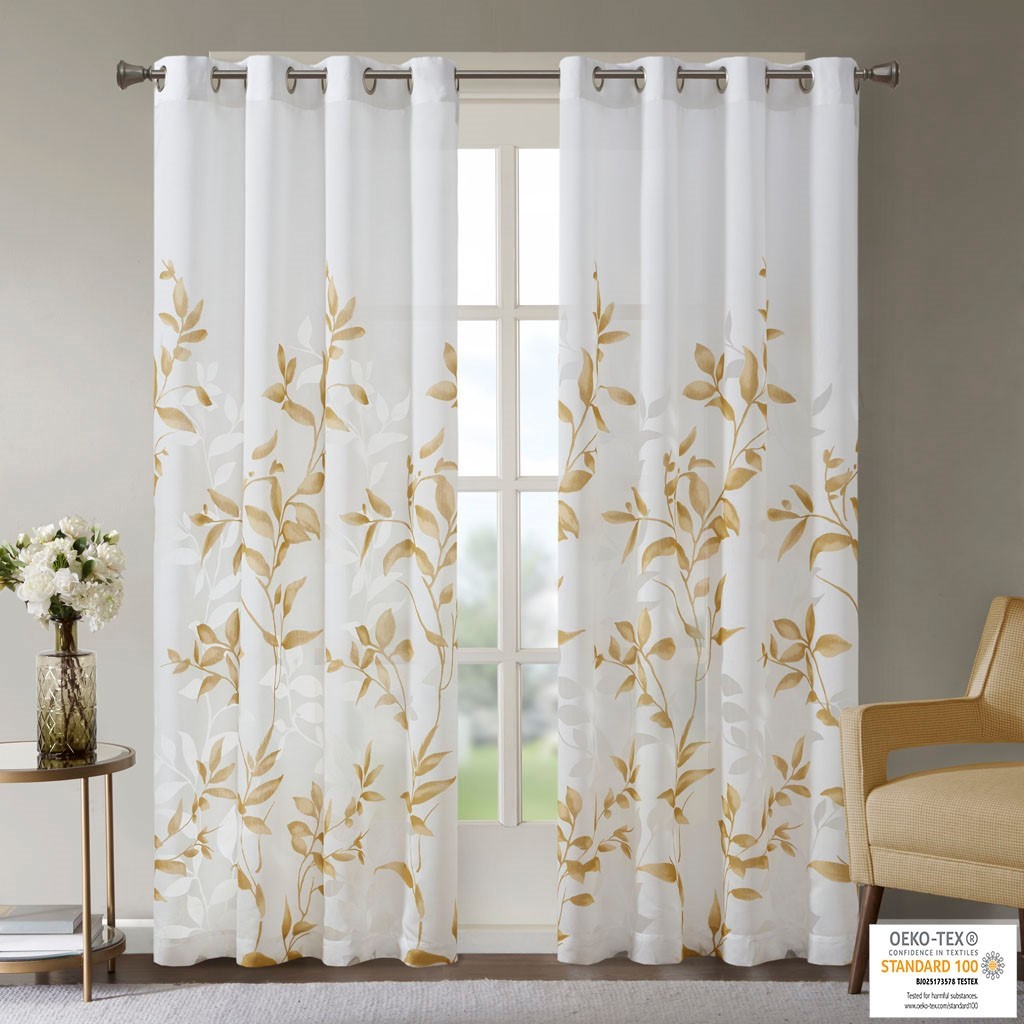 Burnout Printed Curtain Panel