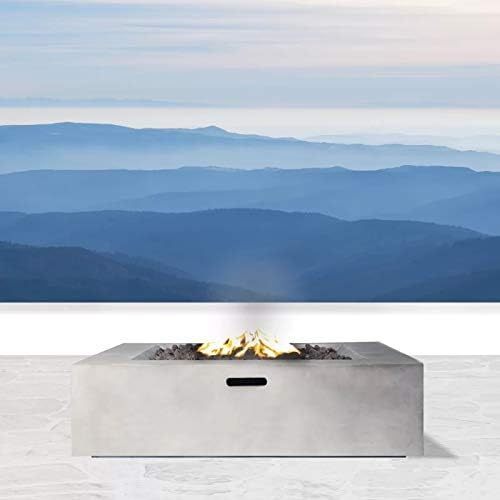 12" H Concrete Outdoor Fire Pit Table