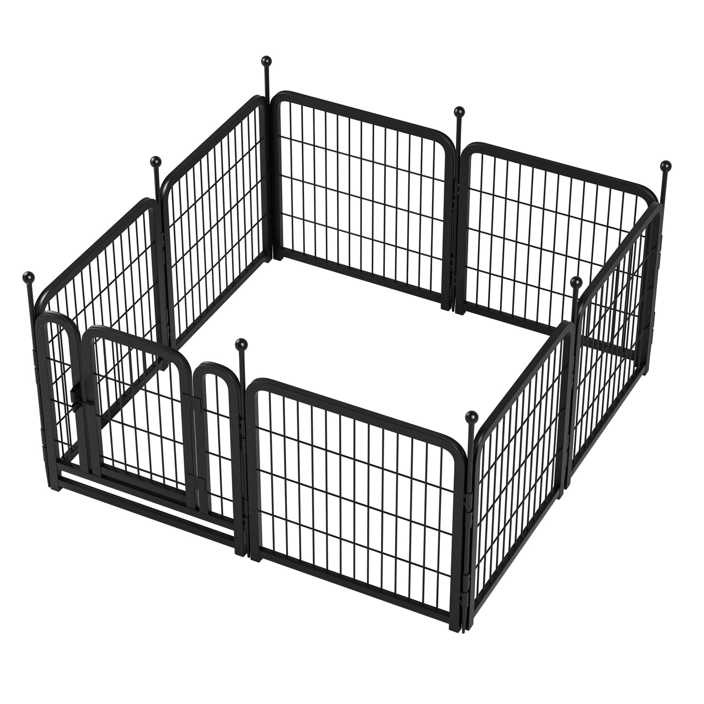 Dog Playpen 8 Panels 24" Height Heavy Duty Dog Fence Puppy Pen for Large Medium Small Dogs Indoor Outdoor Foldable Pet Exercise Pen