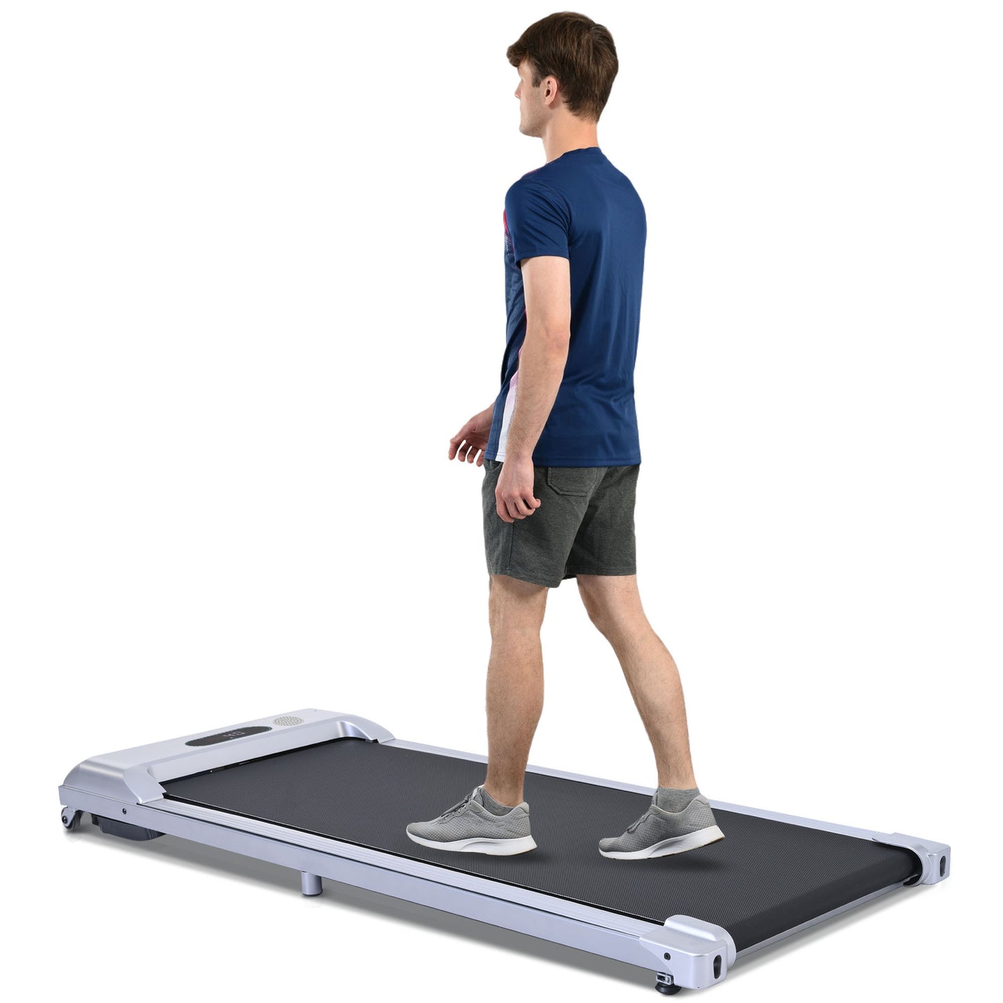 2 in 1 Under Desk Electric Treadmill 2.5HP, Remote Control, Display, Walking Jogging Running Machine Fitness Equipment for Home Gym Office