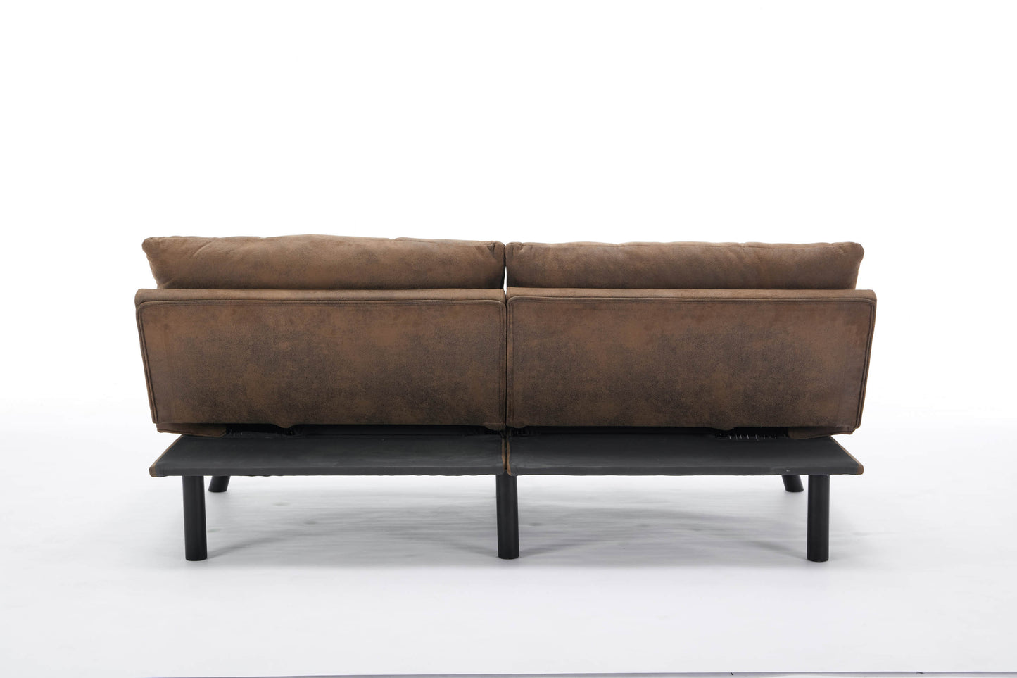 [SantaChoice] Leatehr Feeling Brown Convertible Folding Modern sofa Bed