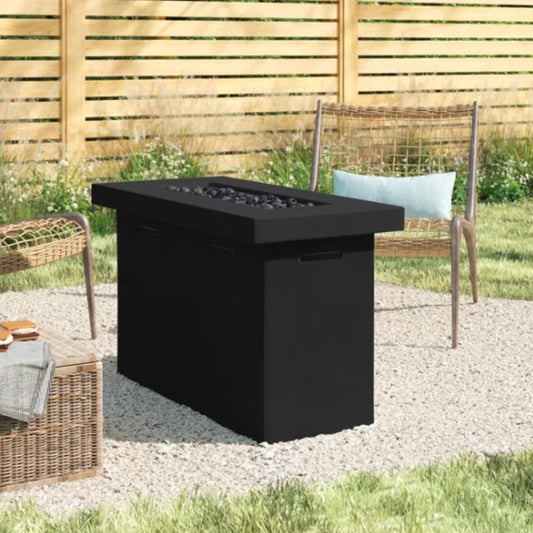 25" H x 42" W Fiber Reinforced Concrete Propane Outdoor Fire Pit Table