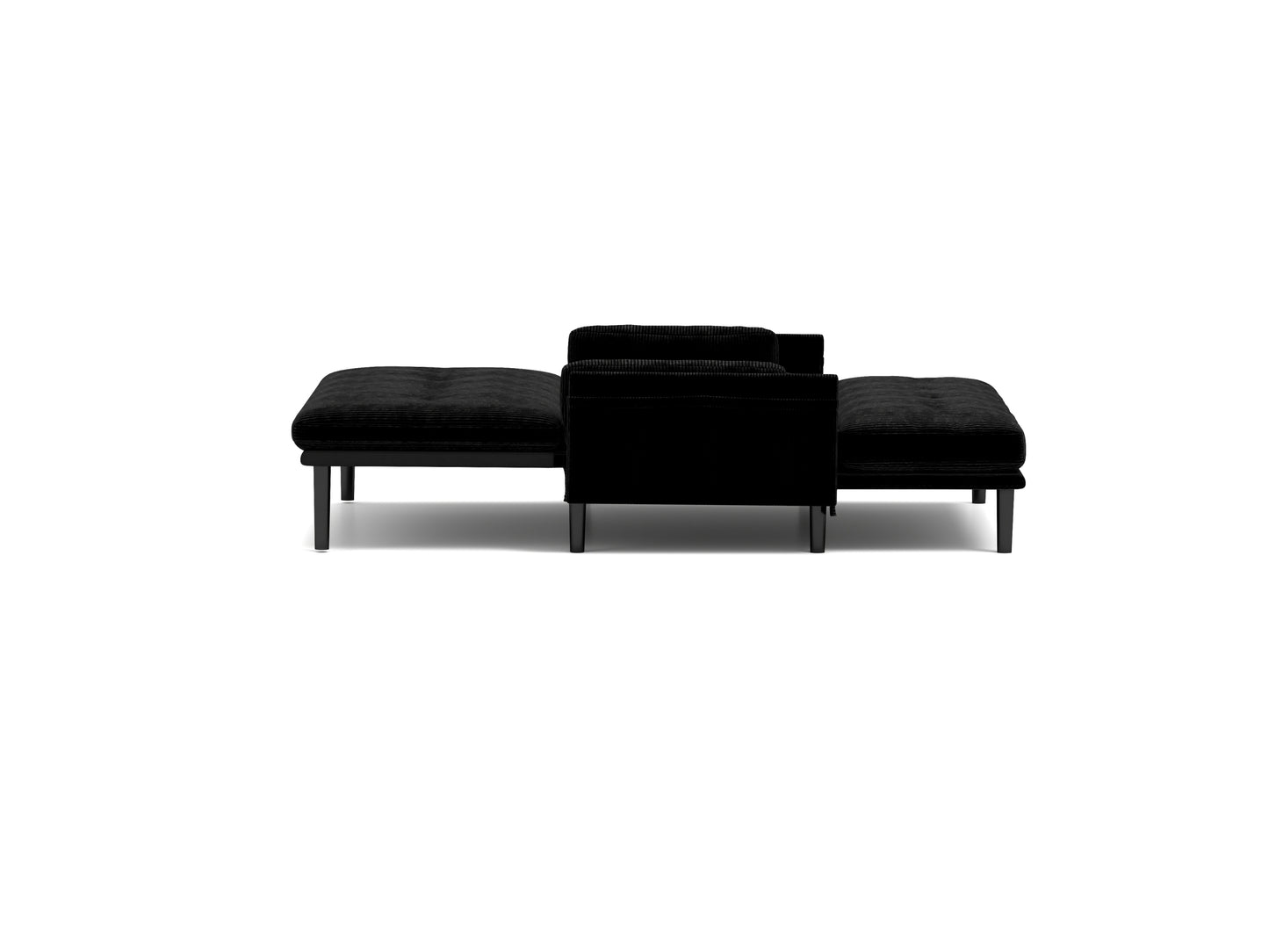 [SantaChoice] Black 2 seater sofa sleeper with recline fuction