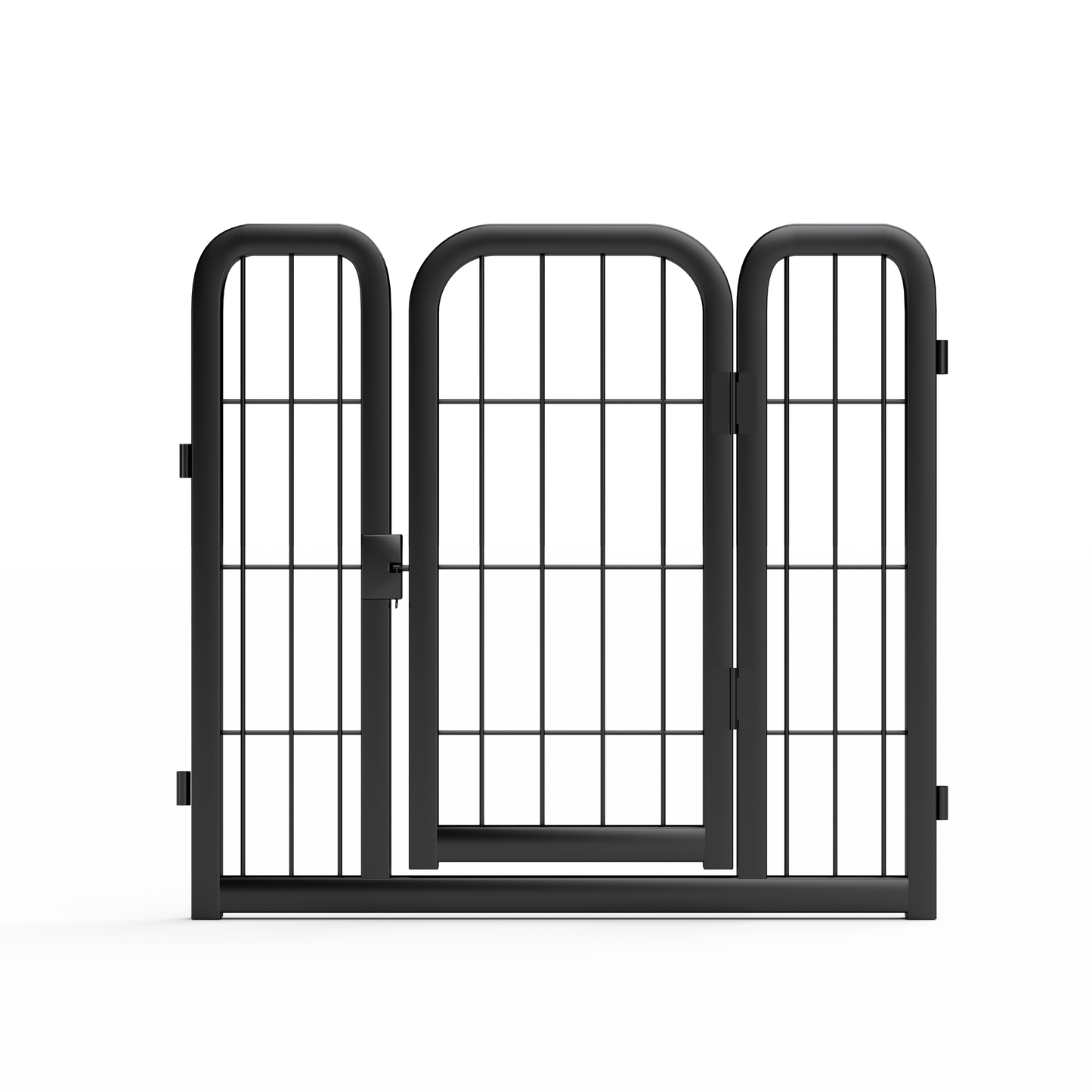 Dog Playpen Outdoor, 8 Panel Dog Fence 31.'' Pet Pen for Small Dogs Pet Exercise Pen for Puppy/Rabbit/Small Animals Portable Playpen for RV Camping Garden Yard, Indoor. Black, 26.3'' W x 31.5'' H.