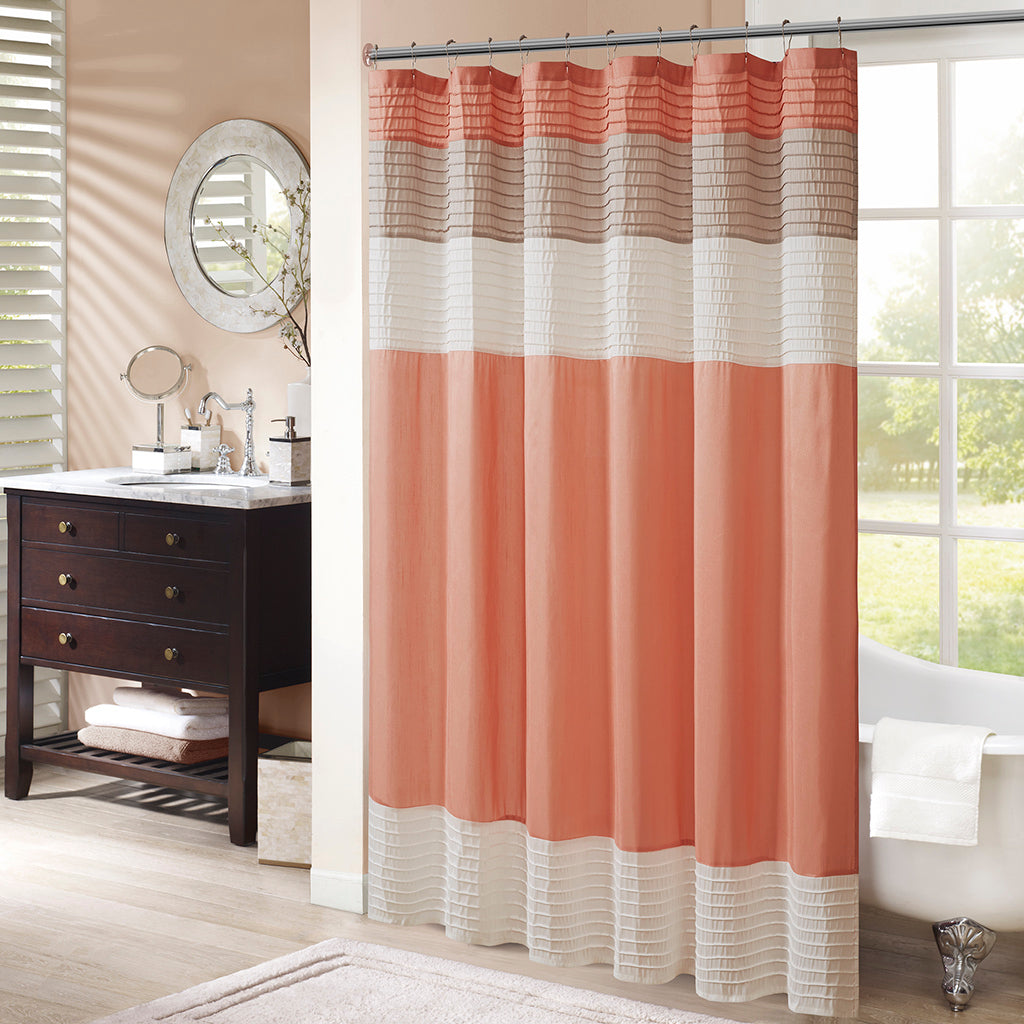 Faux Silk Shower Curtain