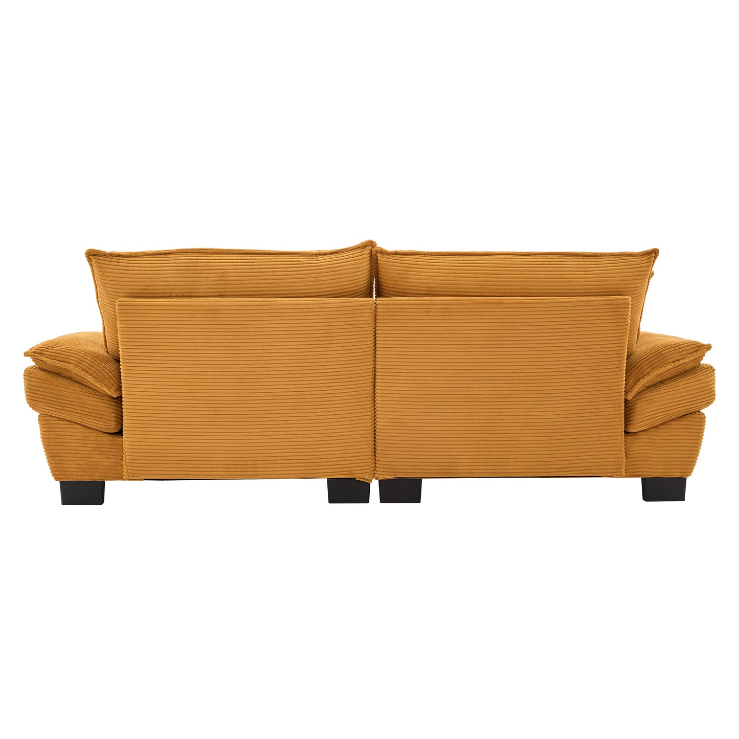 Corduroy Sofa Sleeper Couch Loveseat Sofa with Pillows Comfy Upholstered Deep Seat Sofa for Bedroom,Living Room,Apartment,Office,Dorm-Yellow Corduroy