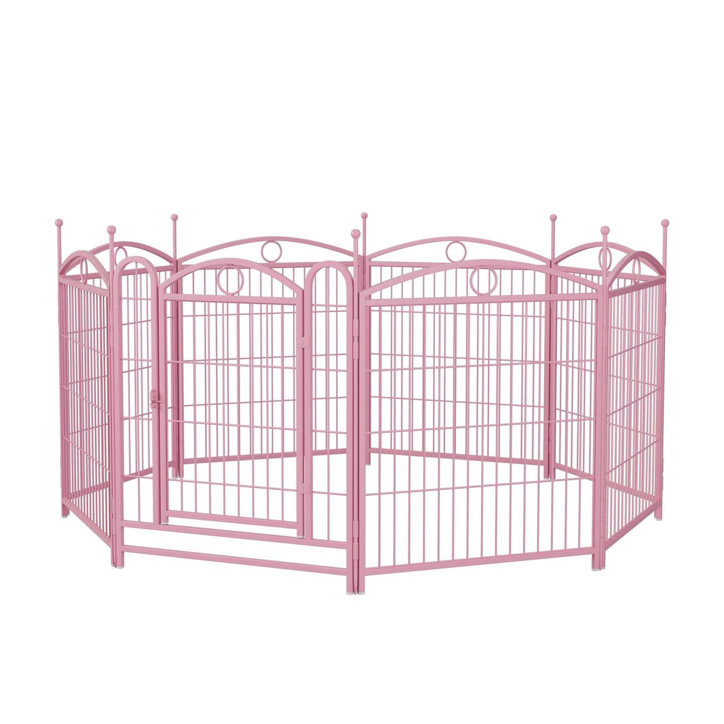 Dog Playpen Indoor 32 inch 8 Panels Metal Dog Pen Pet Dog Fence Outdoor Exercise Pen with Doors, Heavy Duty Dog Fence Puppy Pen for Large Medium Small Dogs Indoor Outdoor Foldable Pet Exercise Pen