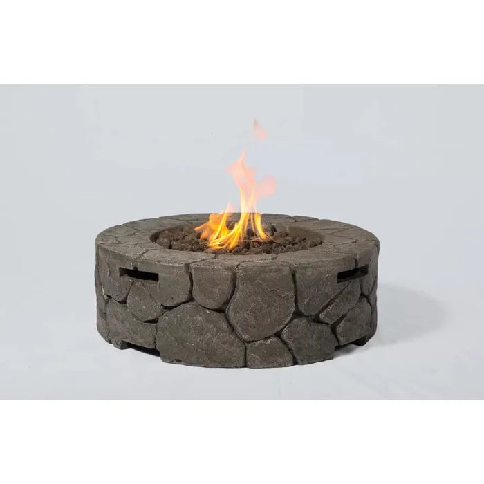 9'' H x 28'' W Fibre Reinforced Concrete Outdoor Fire pit