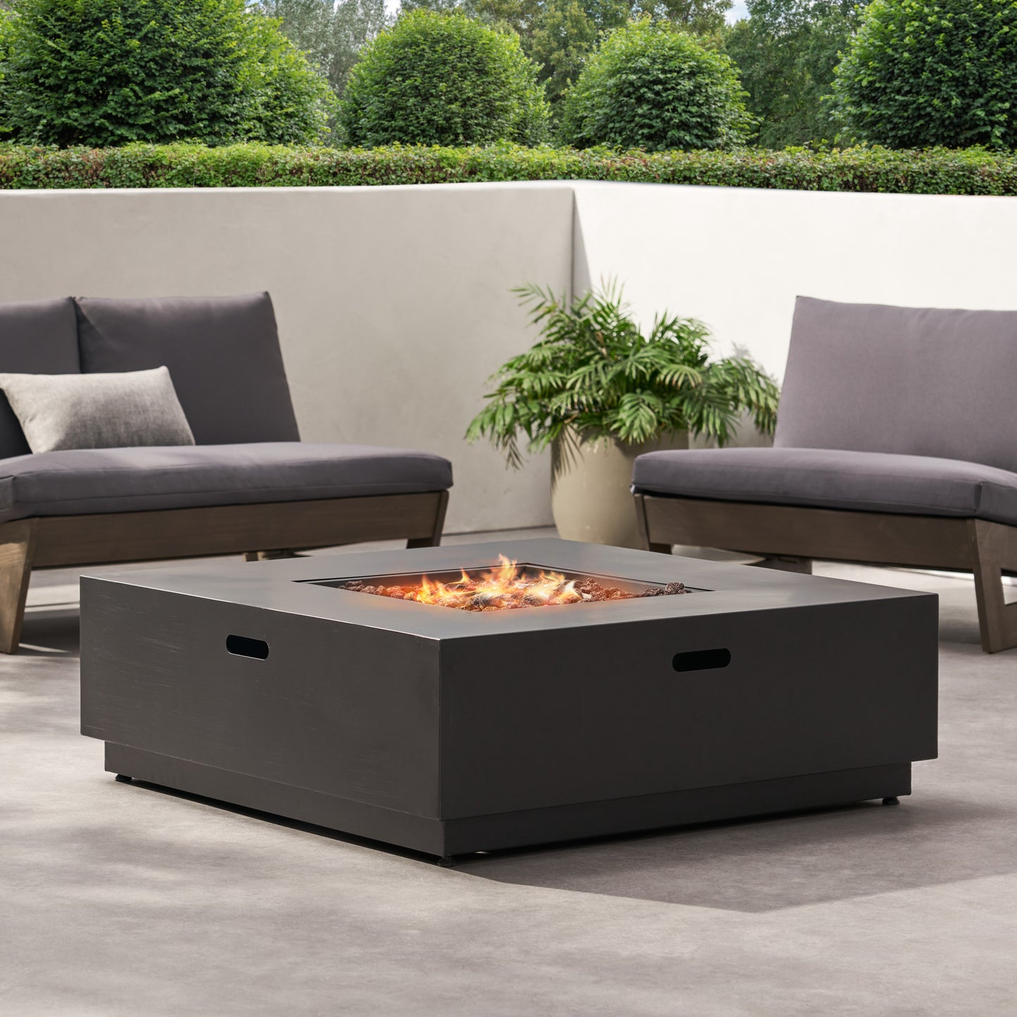 40'' SQUARE IRON FIRE PIT - 50 000 BTU (Tank cover not Included)