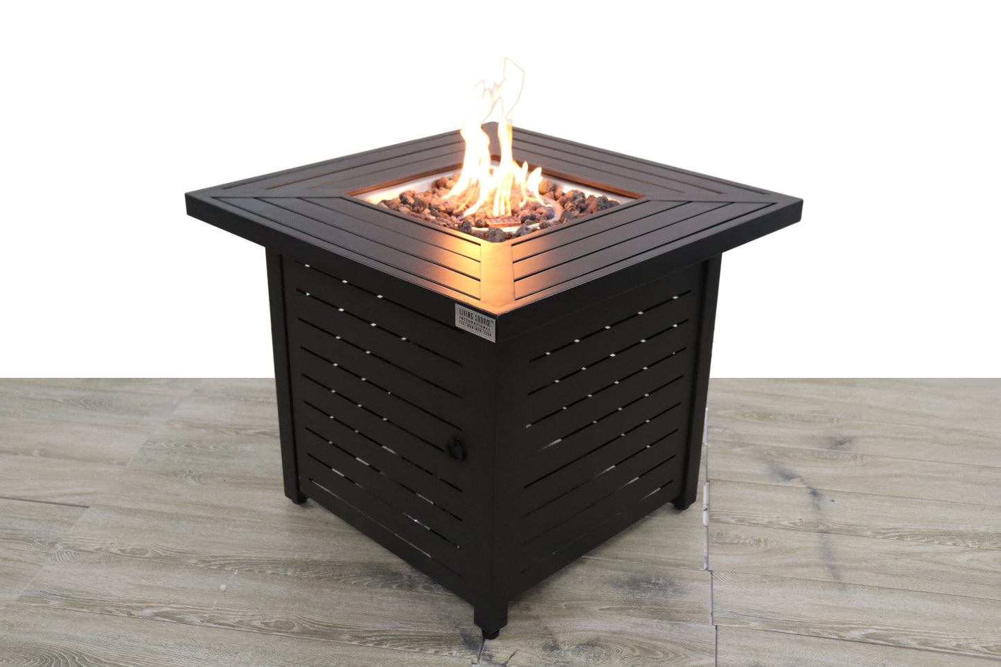 25" H x 30" W Steel Propane/Natural Gas Fire Pit Table