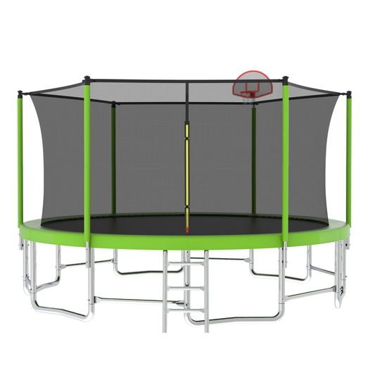 15FT for Kids Children with Safety Enclosure Net Outdoor Backyards Large Recreational Trampoline