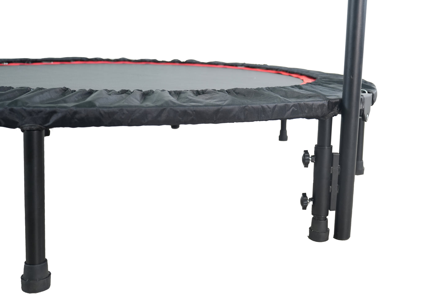 48" Foldable Mini Trampoline Max Load 300lbs, Fitness Rebounder with Adjustable Foam Handle, Exercise Trampoline for Adults Indoor/Garden Workout, Xmas Christmas Gift