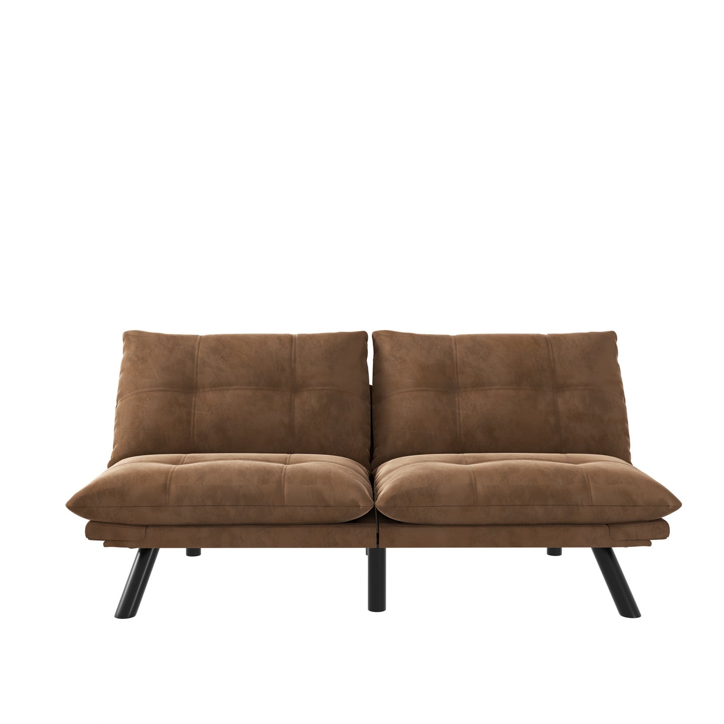 [SantaChoice] Leatehr Feeling Brown Convertible Folding Modern sofa Bed