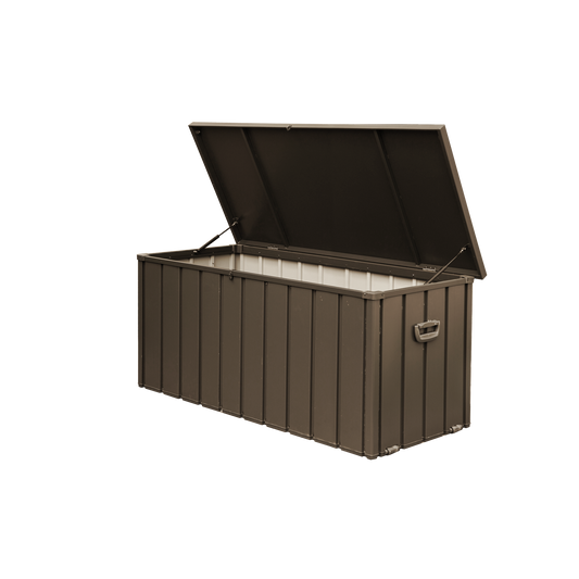 160 Gallon Outdoor Storage Deck Box Waterproof, Large Patio Storage Bin for Outside Cushions, Throw Pillows, Garden Tools, Lockable (Dark Brown)