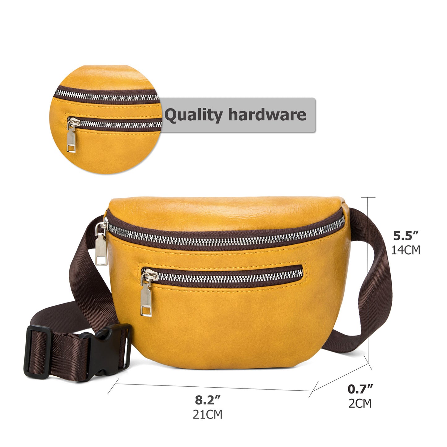 Leather Fanny Packs for Women, Fashion Waist Packs Hip Bum Everywhere Belt Bag with Adjustable Strap