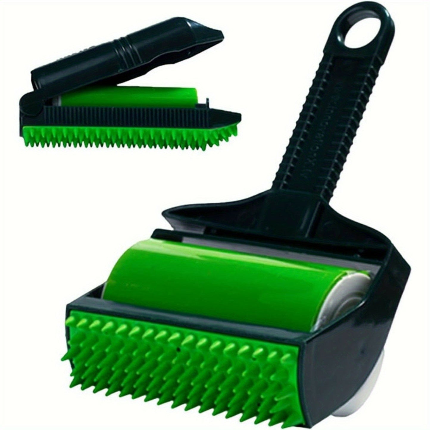 Green Pet Hair Remover and Automatic Groomer - Removes Fur, Lint, and More from Multiple Surfaces