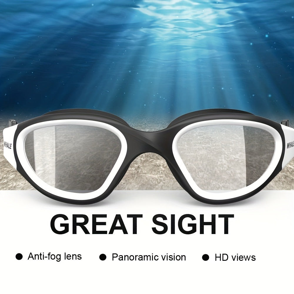 Professional Adult's Anti-fog UV Protection Lens For Men & Women, Swimming Goggles Waterproof Adjustable Silicone Swim Glasses For Pools