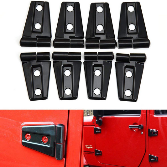 1 Set Car Accessories Exterior Trim Black Car Door Hood Hinge Cover For Jeep Wrangler JK 2007-2016