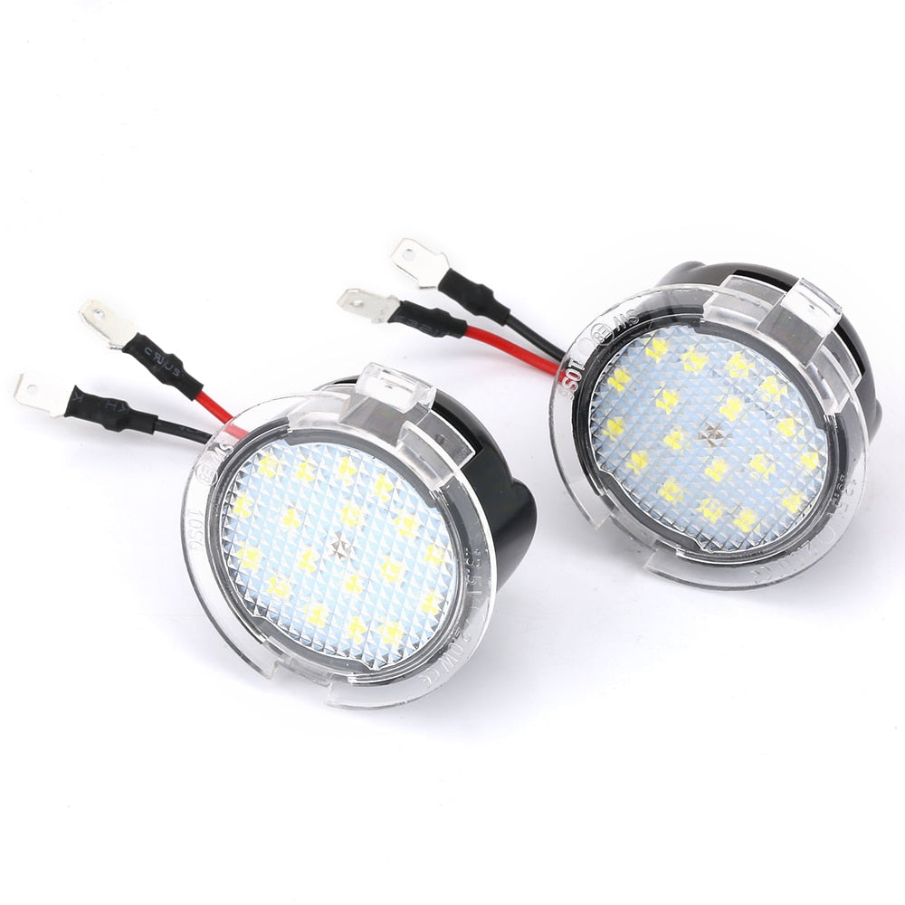 2PCS Car Led Under Side Rearview Mirror Puddle Light for Ford F-150 Mondeo MK5 Edge Fusion Explorer Flex Taurus Mustang Light