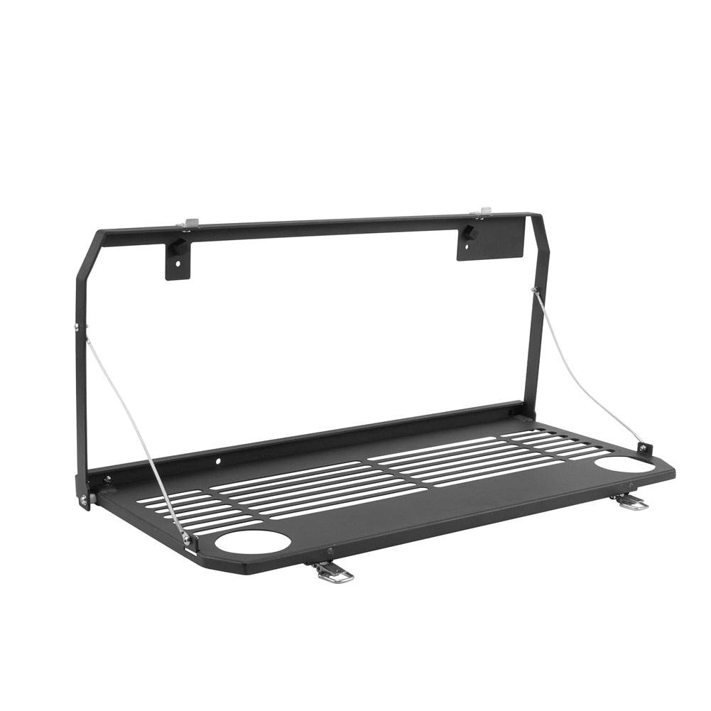 Tailgate Table Rear Trunk Door Table Storage Cargo Shelf Rack Iron Foldable Back Shelf Fit For Jeep Wrangler JL 2018-2021