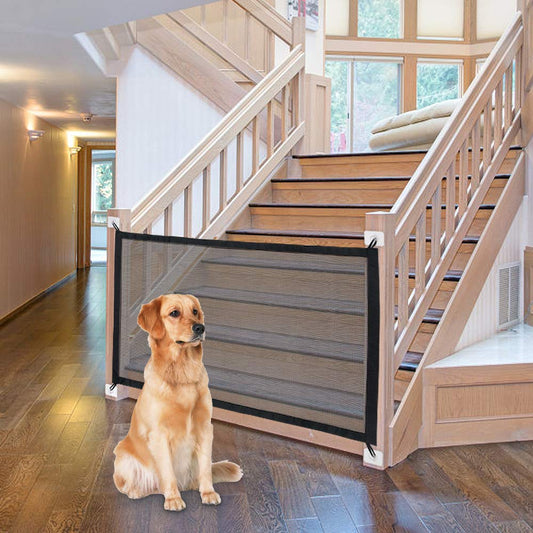 Dog Gate Ingenious Mesh Dog Fence For Indoor and Outdoor Safe Pet Dog gate Safety Enclosure Pet