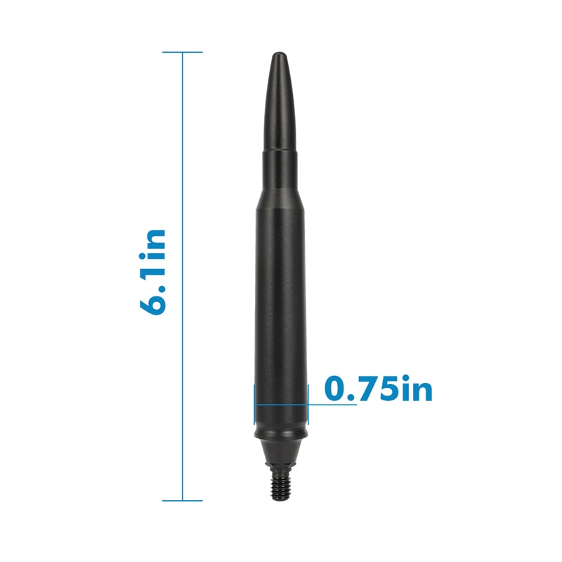 6.1 Inch Aluminium FM Bullet Antenna For Jeep Wrangler JK JKU JL JLU Car Stereo Radio Signal Amplifier Mast Whip 2007 2008-2020