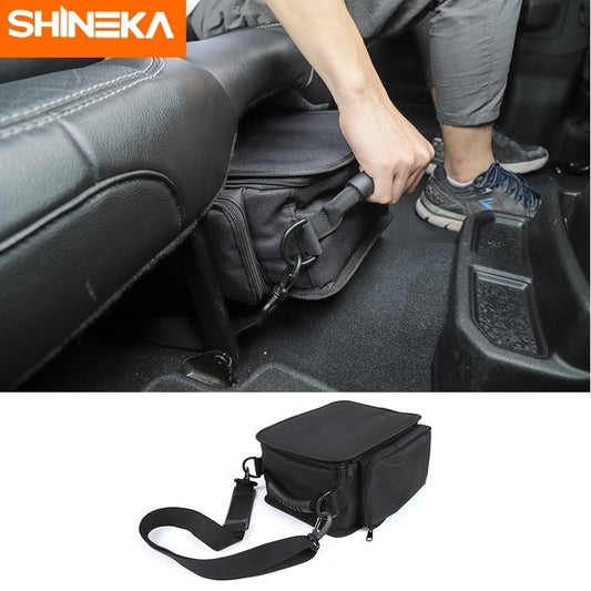 SHINEKA Organizer for Jeep Wrangler JK JL JLU 2007-2021 Sports Rubicon Gladiator JT Backseat Rear Under Seat Storage Bags Box