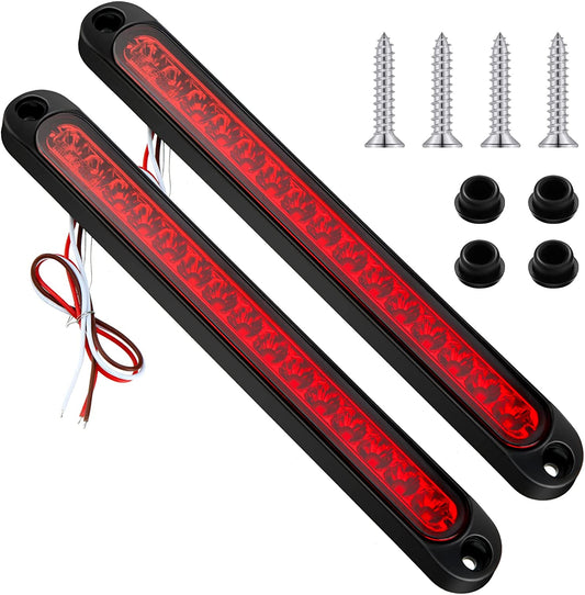 Trailer Tail Light Bar 10 Inch 15 LED 10-30V Brake Stop Turn Trailer Identification Light Assembly for Trailer Car Truck Boat